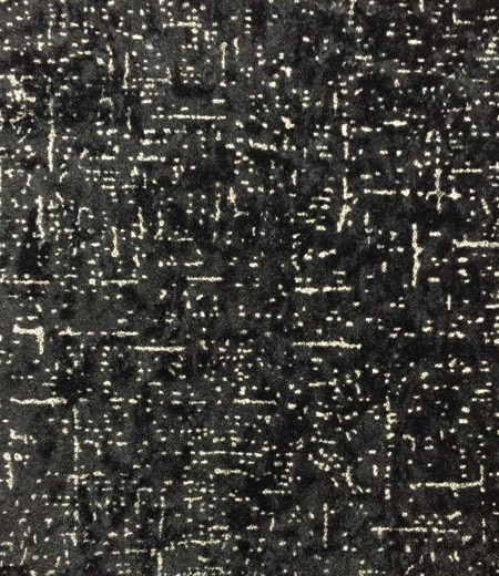 Kriksz-kraksz mintás elasztikus bársony - BLACK/SILVER